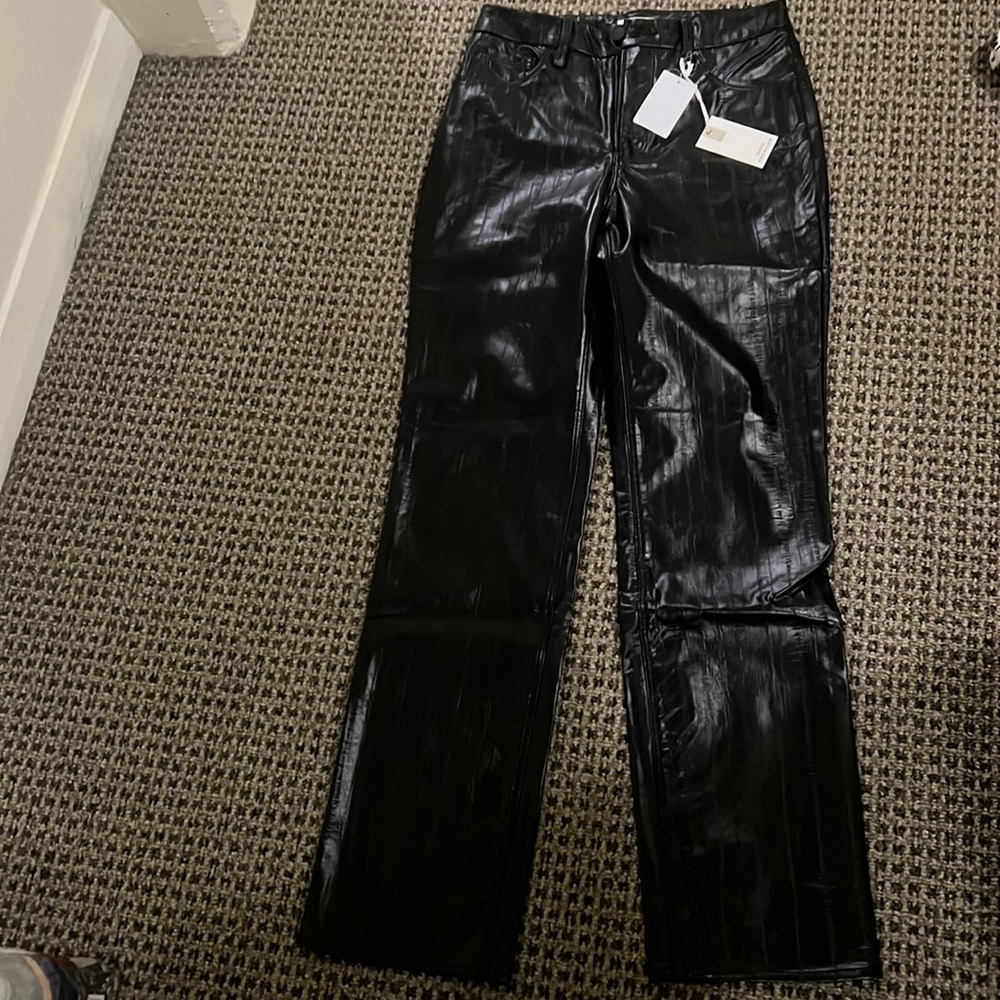 Good American leather pants size 8. Brand new tags on never worn